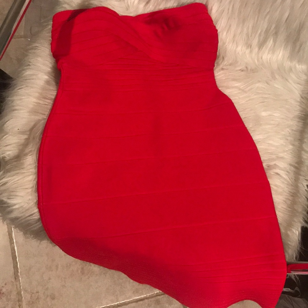 Strapless Red Celeb Boutique Dress